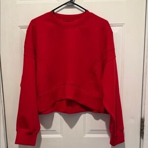 YPB Scuba Knit Cropped Crewneck Sweatshirt